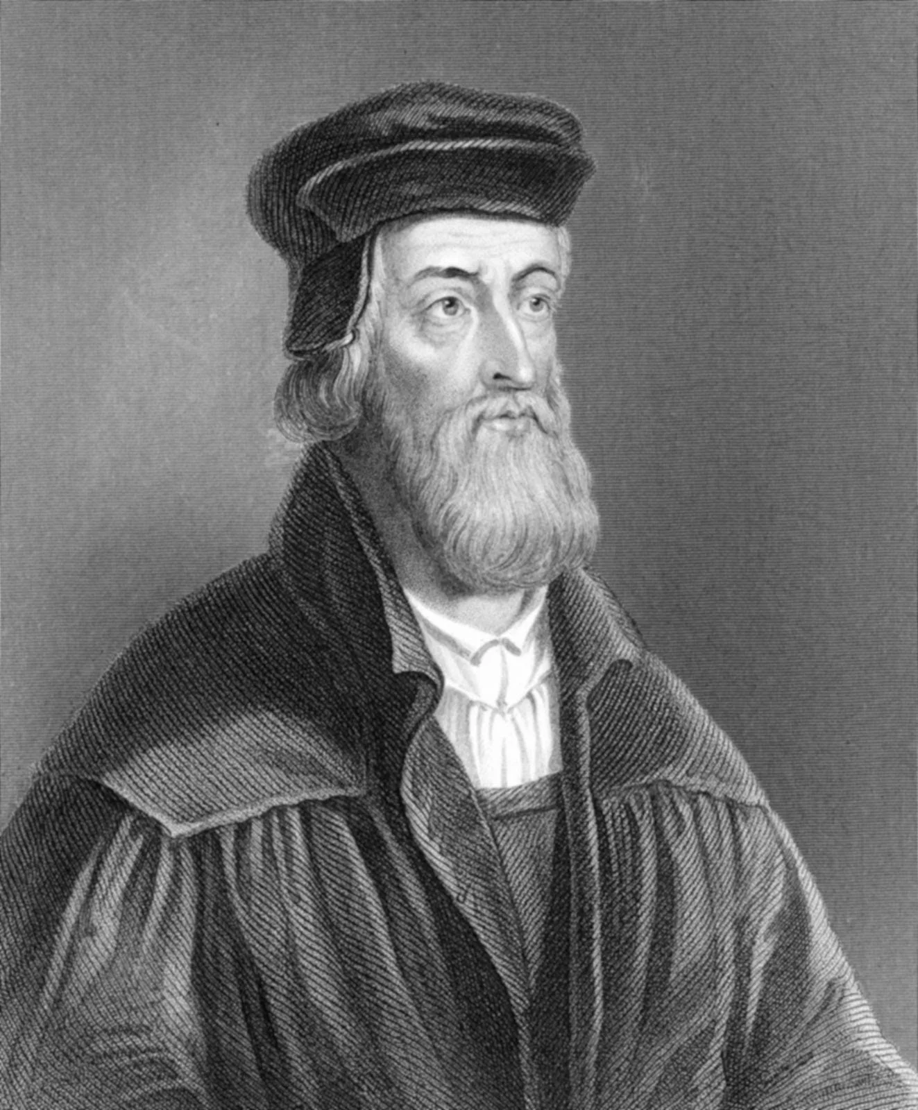 An engraved illustration of John Wycliffe