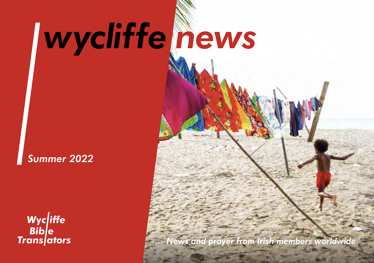 Image of the front cover of a recent Wycliffe News Ireland magazine