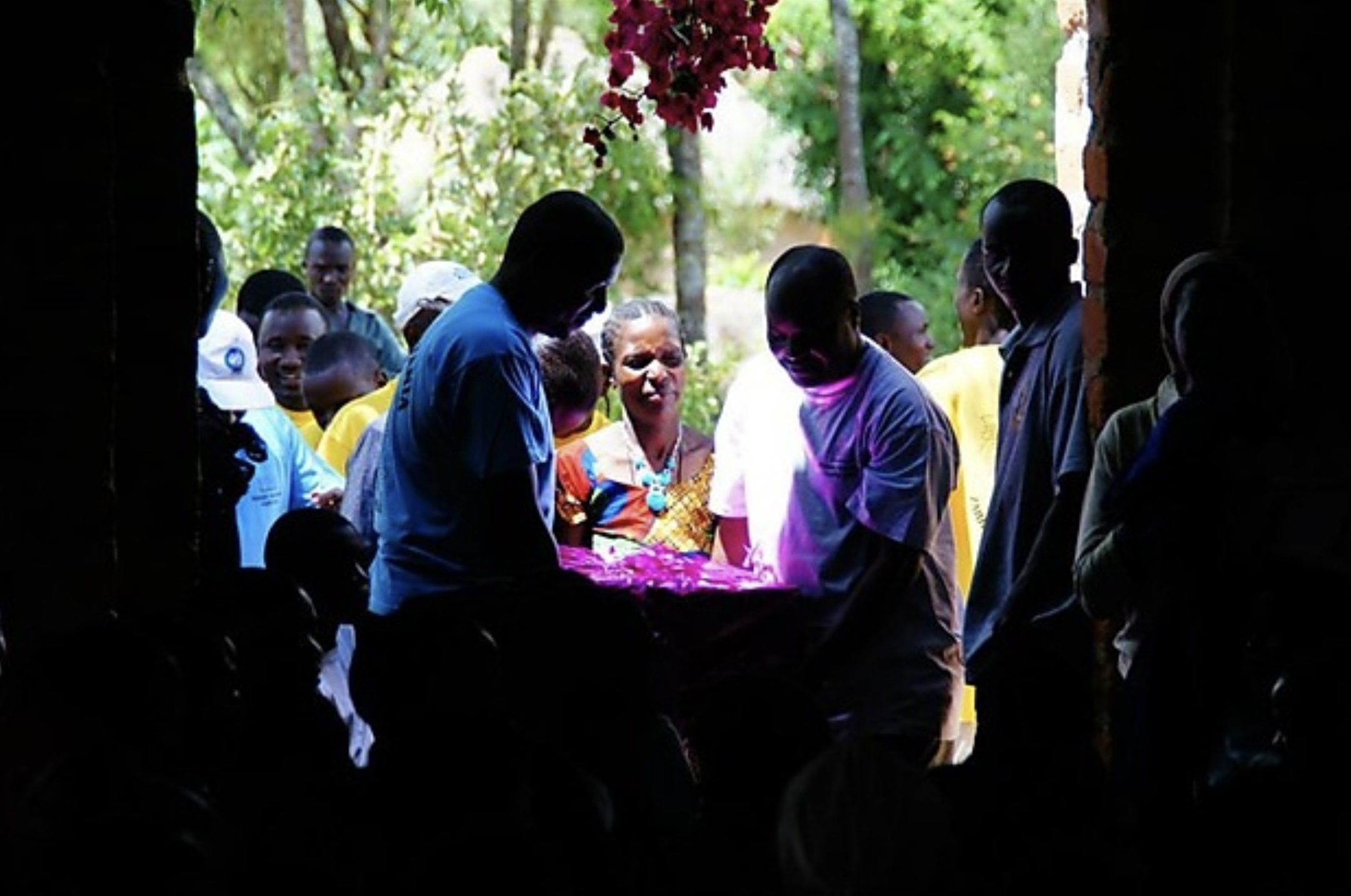 Image of the book of Luke in Ikoma arrives at its launch event in 2011