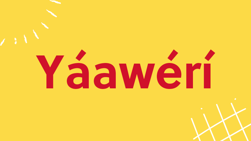 Image of the Yewase word Yáawérí