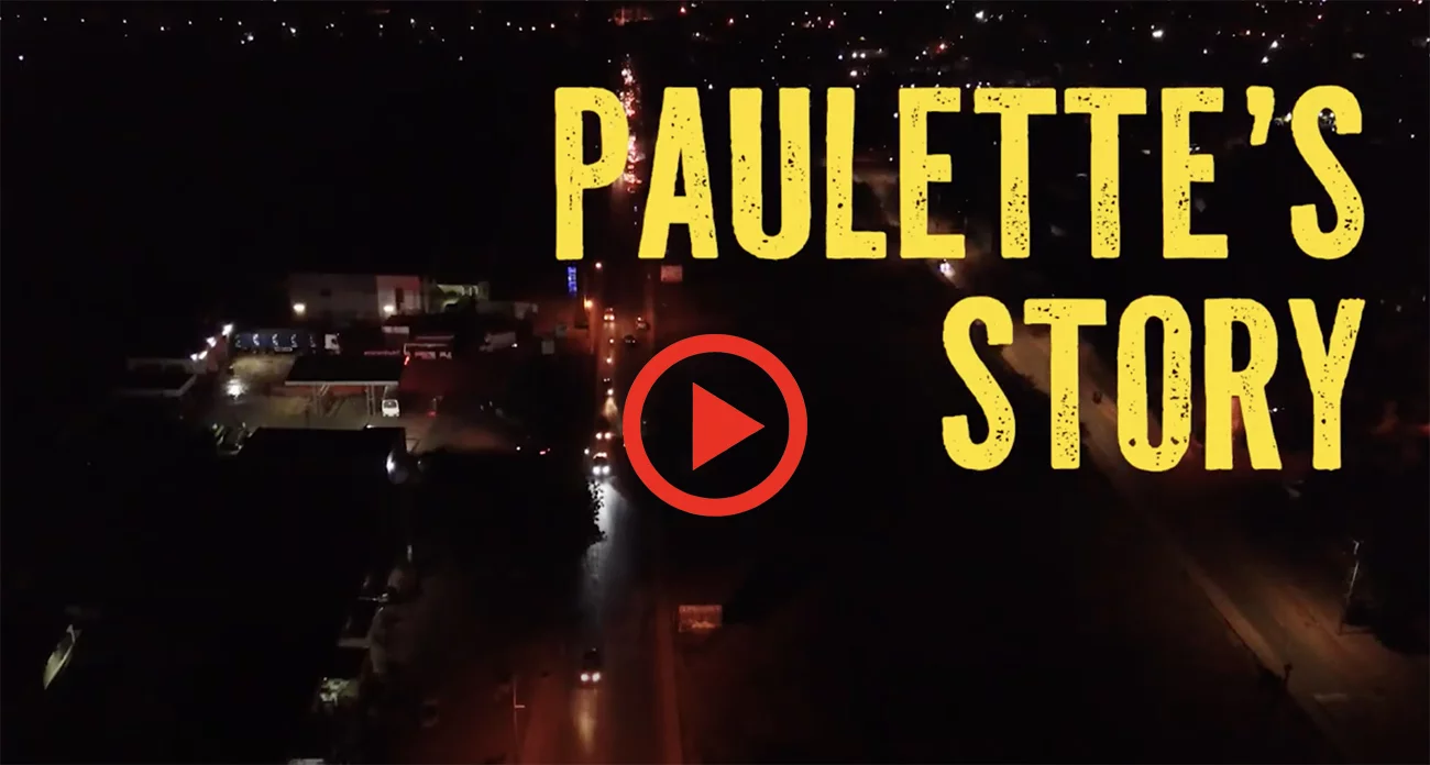 Image of a still from the 'Paulette's story' video
