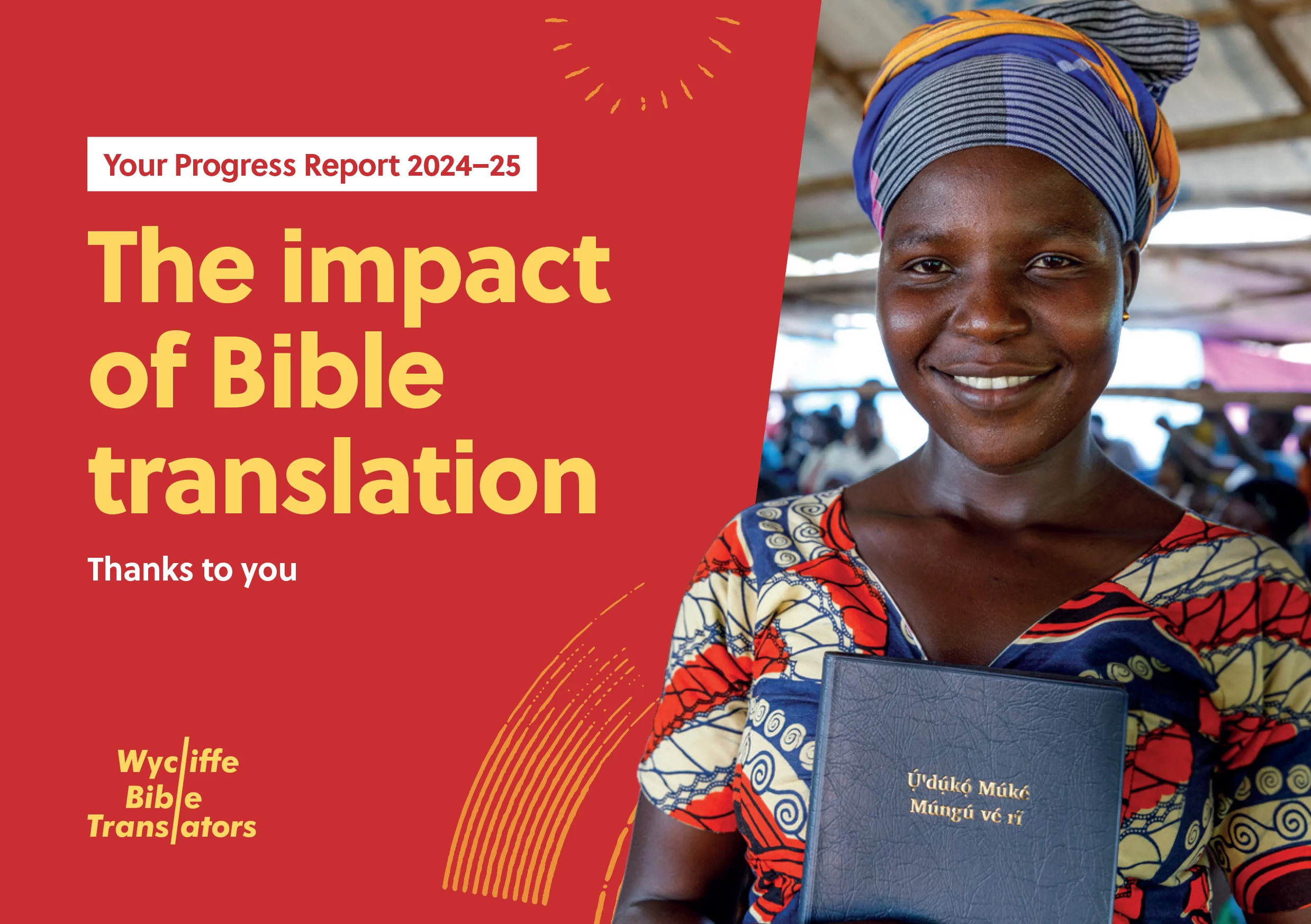 Image of the Bible translation progress report 2024-25 front cover