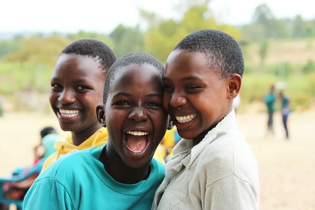 Image of smiling children at the Rangi New Testament launch