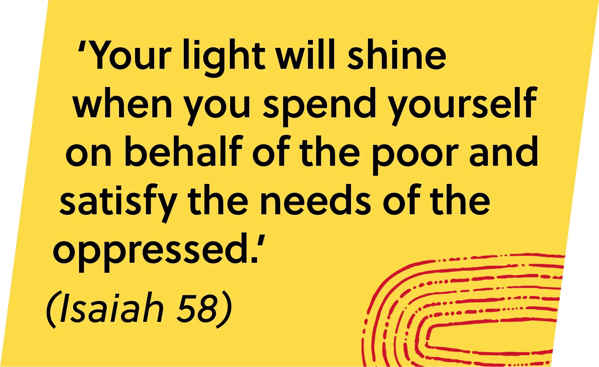 Image of a verse from the book of Isaiah in the Bible